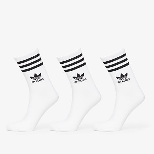 Socken adidas Mid Cut Crew Sock 3-Pack White