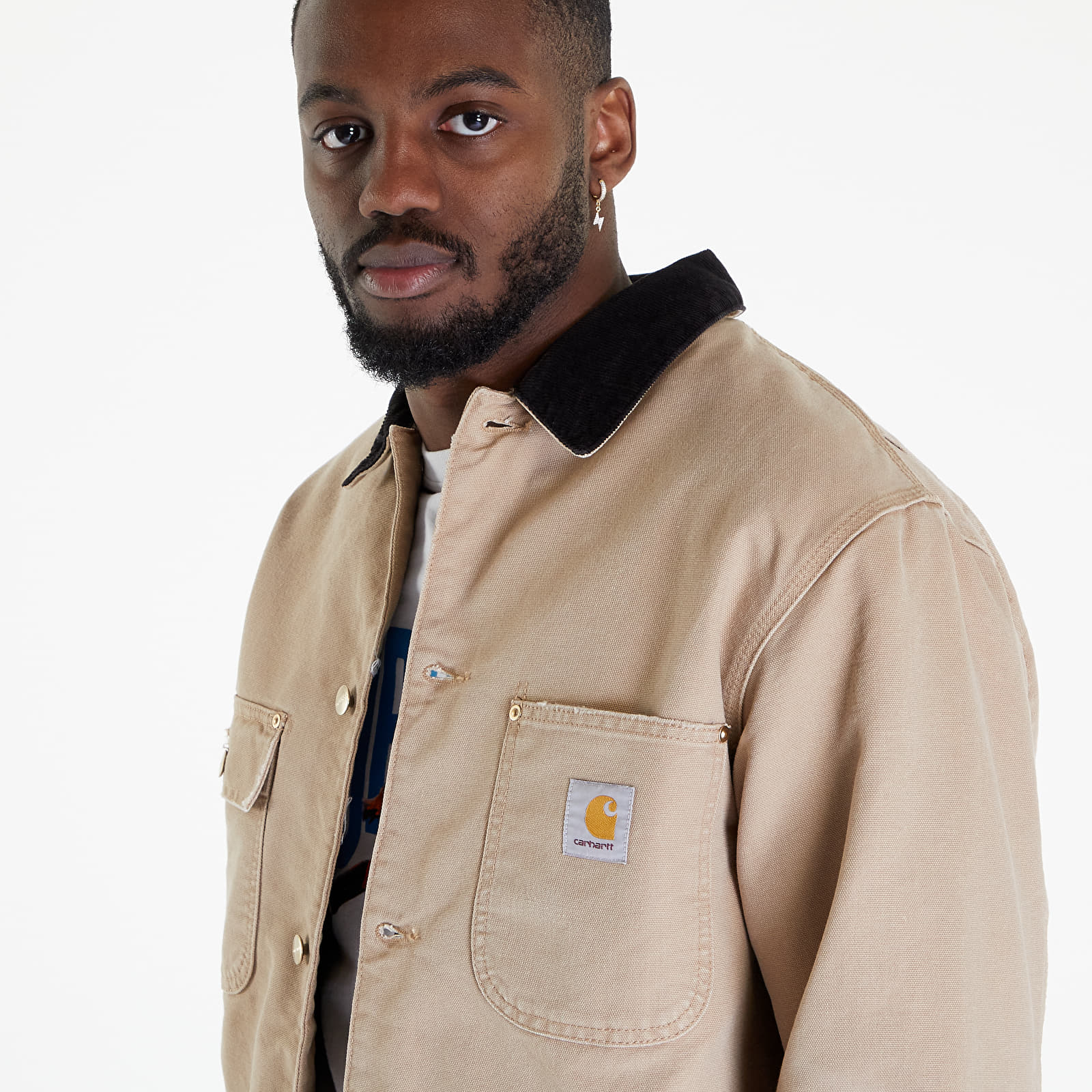 Jackets Carhartt WIP OG Chore Coat Dusty H Brown/ Black