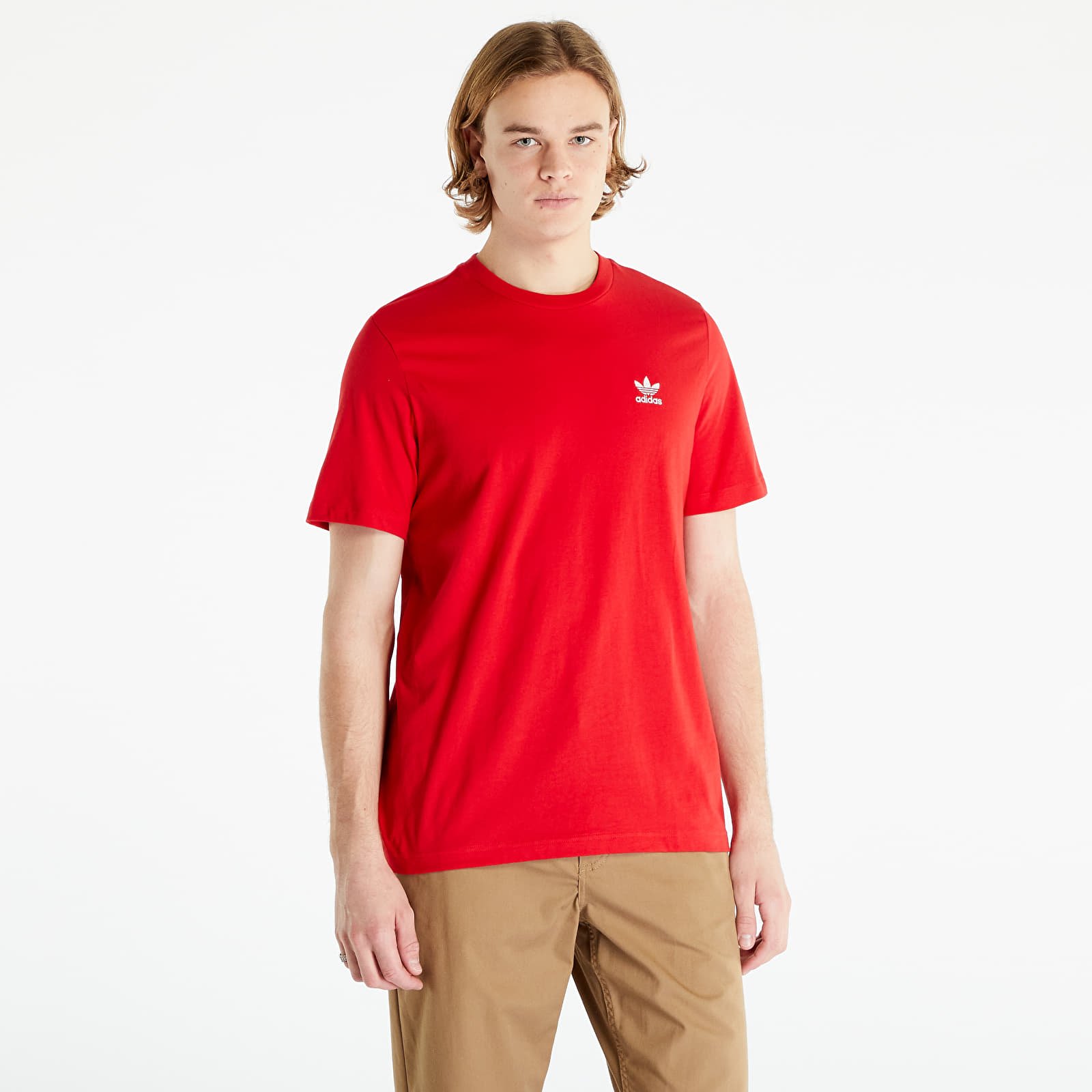 T-krekli adidas Originals Trefoil Essentials Tee Better Scarlet
