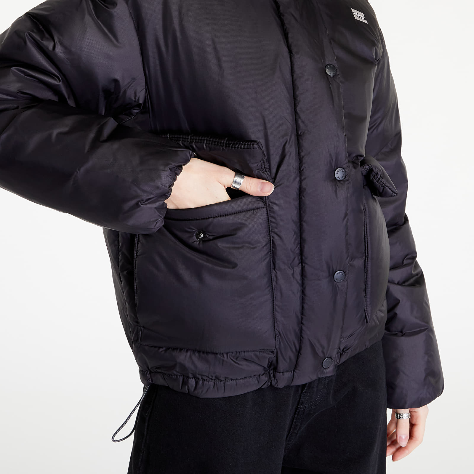 Jackets and Coats Levi s Luna Core Puffer Short Jacket Caviar Black Queens