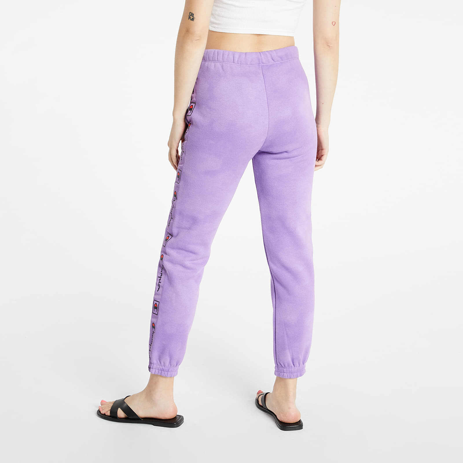 Sweatpants Champion Printed Sweatpants Washed Purple Queens