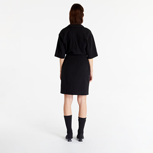 calvin klein black dress 3 4 sleeve Black/pink velvet long prom dress, black long formal dress – dresstby main image 1