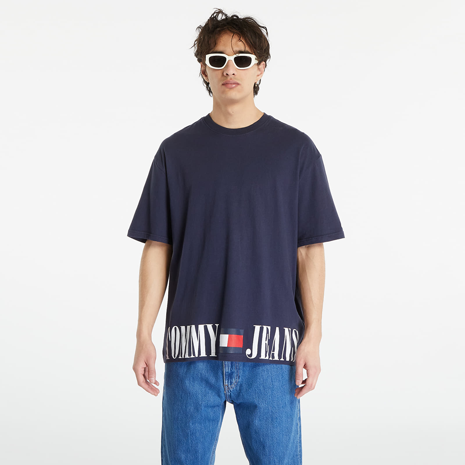 Skate Archive Queens T-Shirts Short | Sleeve JEANS TOMMY Navy T-Shirt Twilight