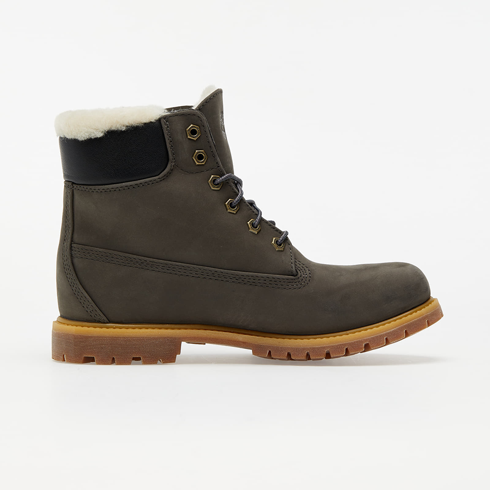 6 inch shearling boot for women in grey outlet