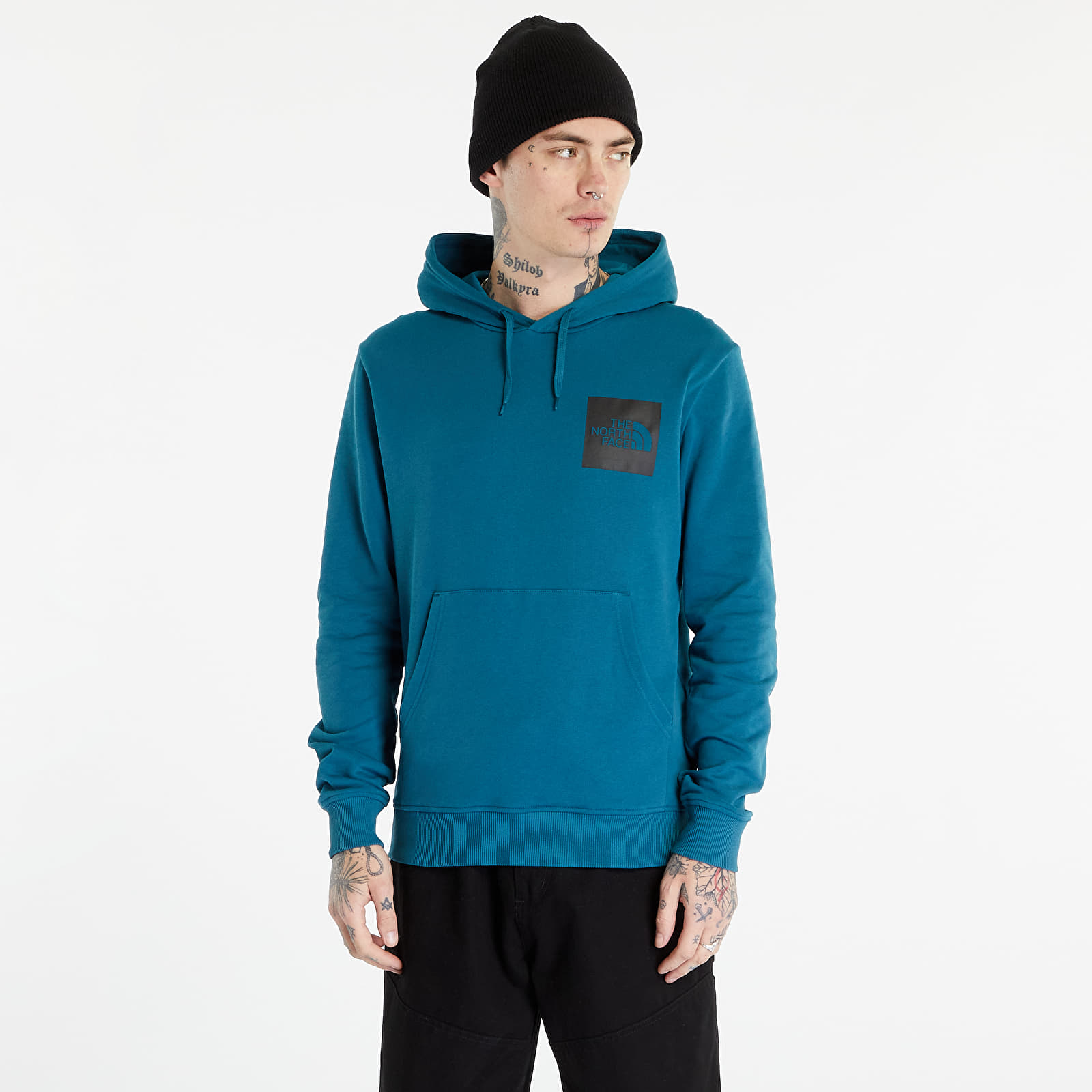 Bluzy The North Face Fine Hoodie Blue Coral