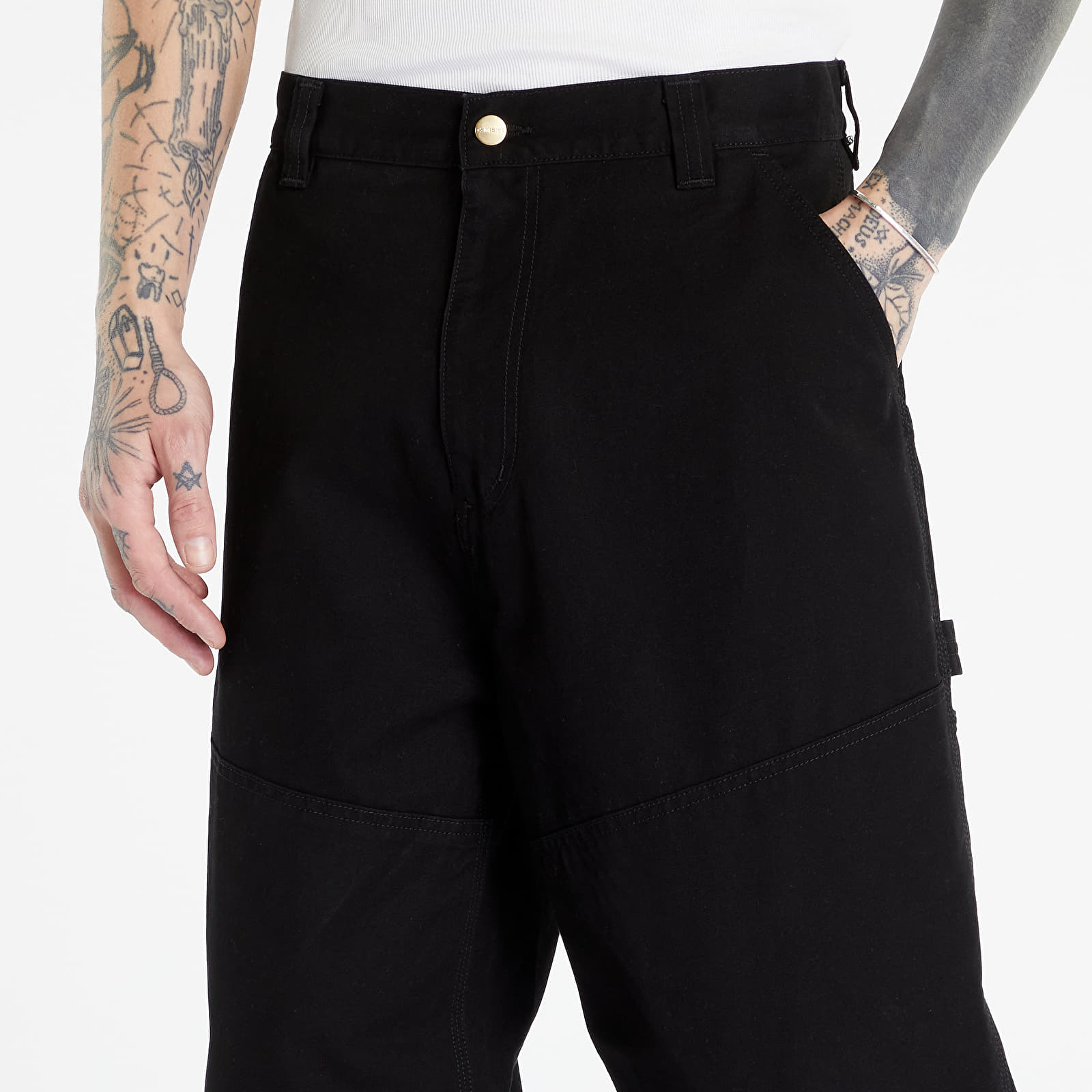Jeans und Hosen Carhartt WIP Wide Panel Pant Black Rinsed