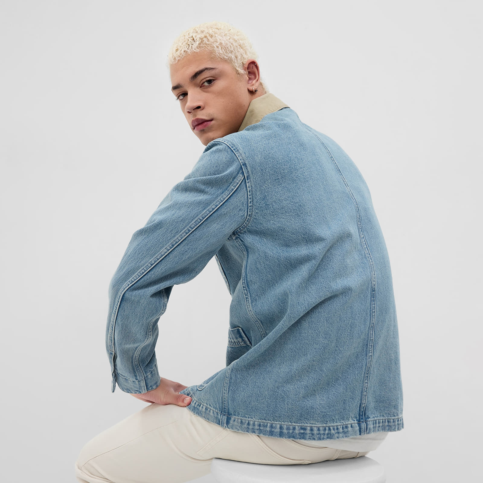 Bundy GAP Indigo Chore Jacket Clean Indigo