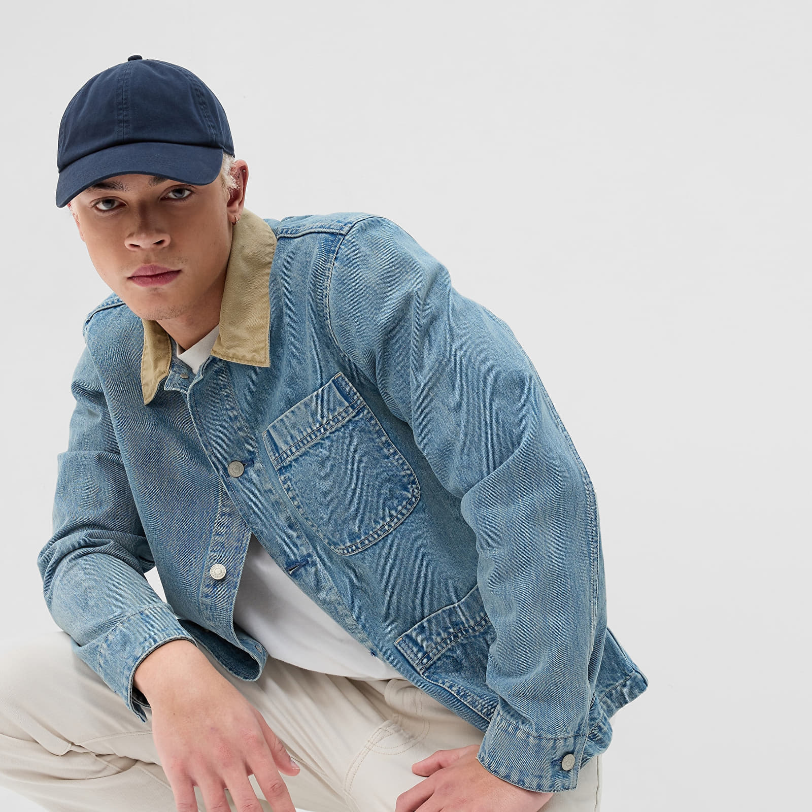 Bundy GAP Indigo Chore Jacket Clean Indigo