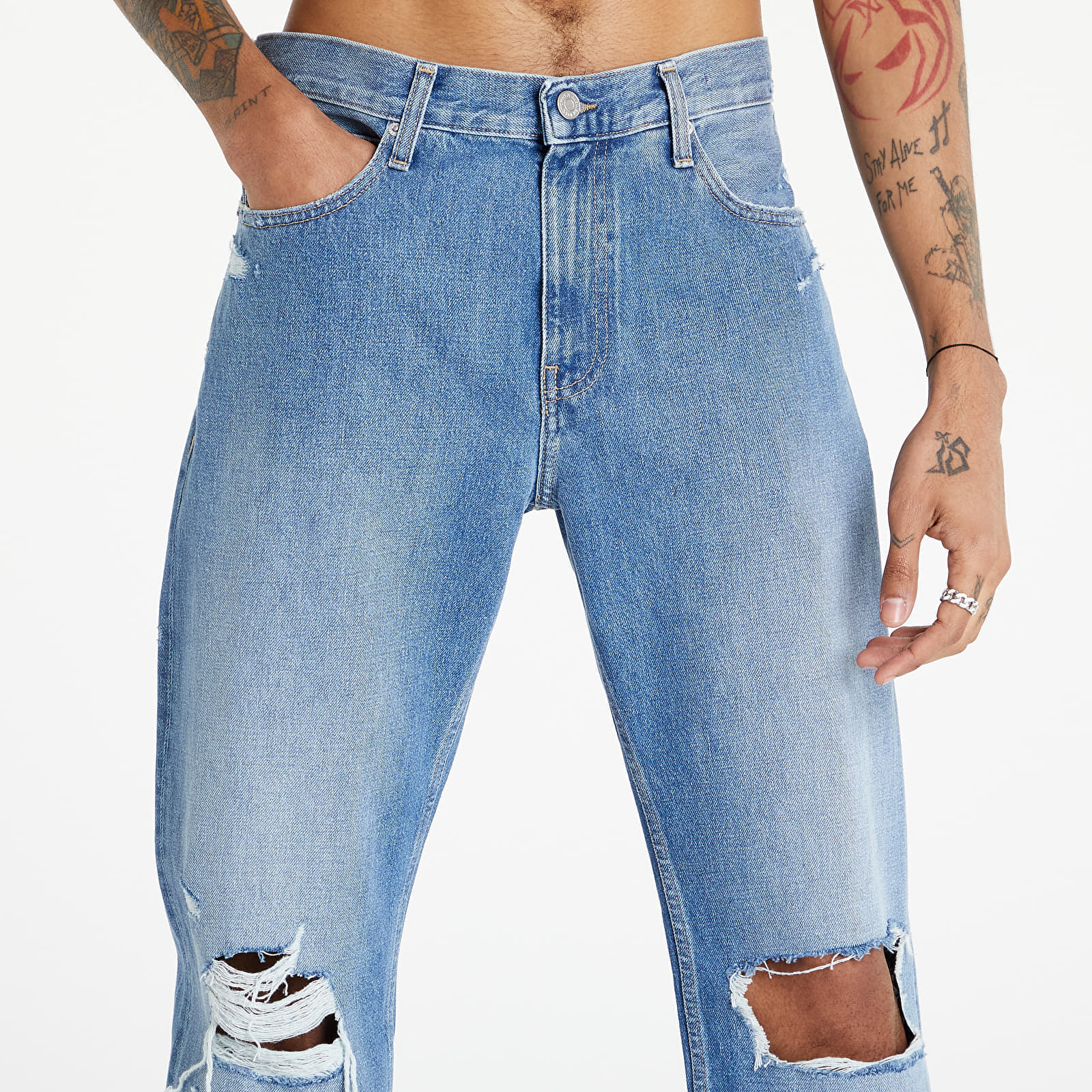 Džínsy TOMMY JEANS Ethan Relaxed Straight Pants Denim Medium
