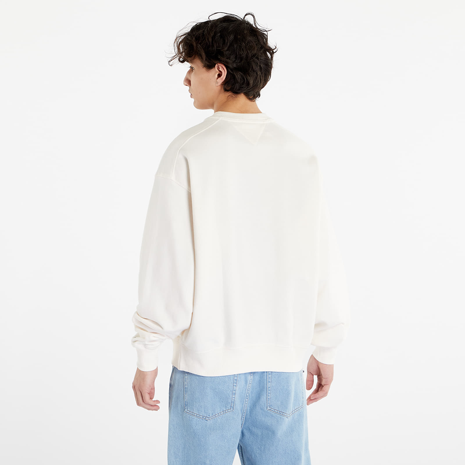 Hanorace Tommy Jeans Boxy Luxe Crewneck Ancient White