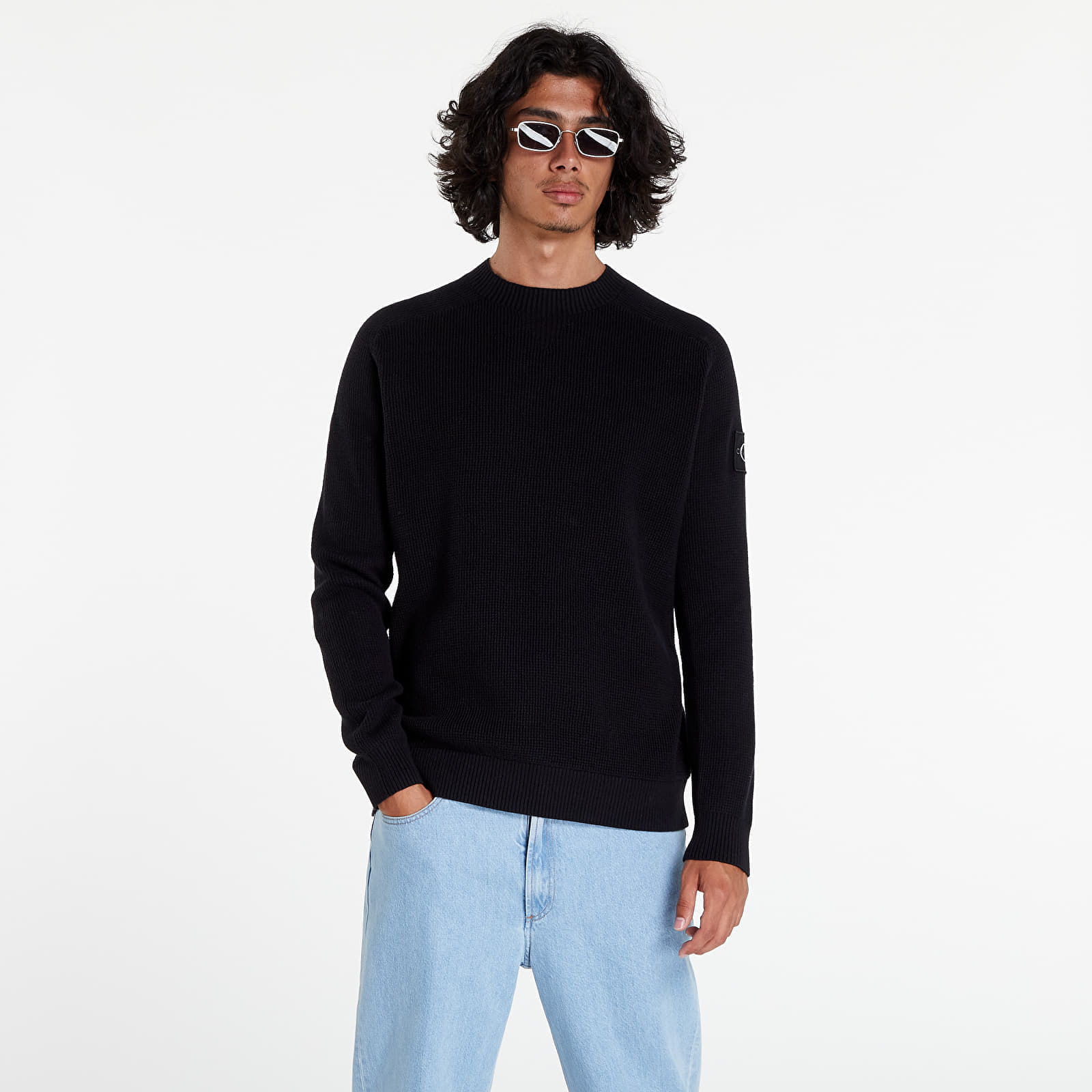Pullover CALVIN KLEIN JEANS Calvin Klein Jeans Monologo Badge Sweat Black