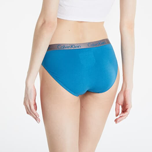 Panties Calvin Klein Radiant Cotton Thong 3 Pack Tapestry Teal/ White/  Citrina