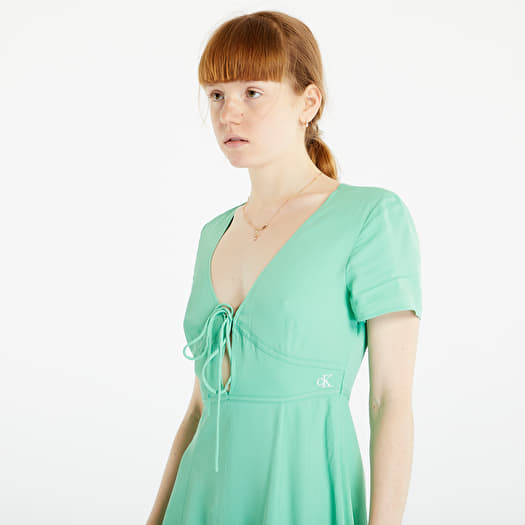mint green calvin klein dress Calvin Klein Floral-print Off-shoulder Dress