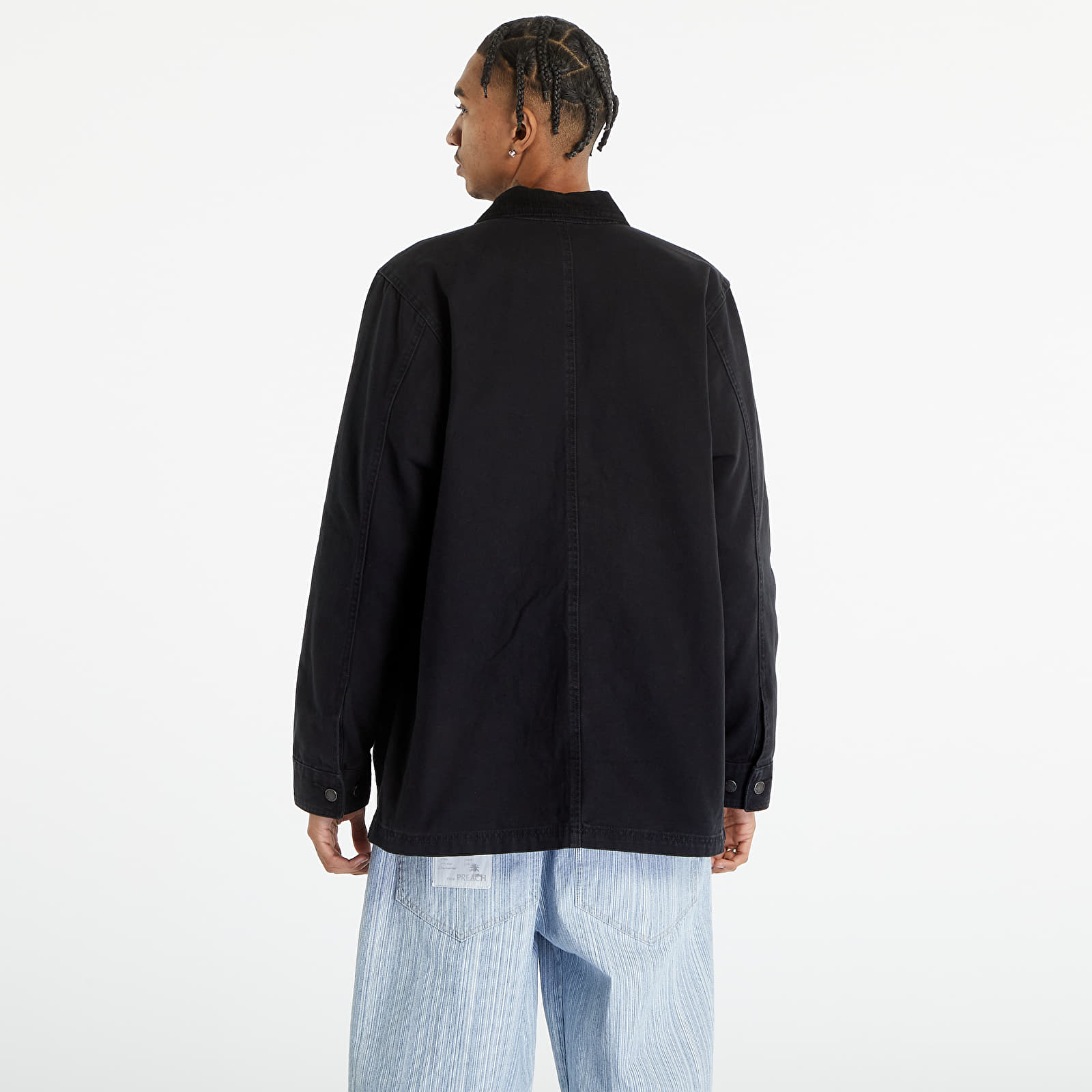 Jacken Dickies Duck Canvas Unlined Chore Coat Stone Washed Black
