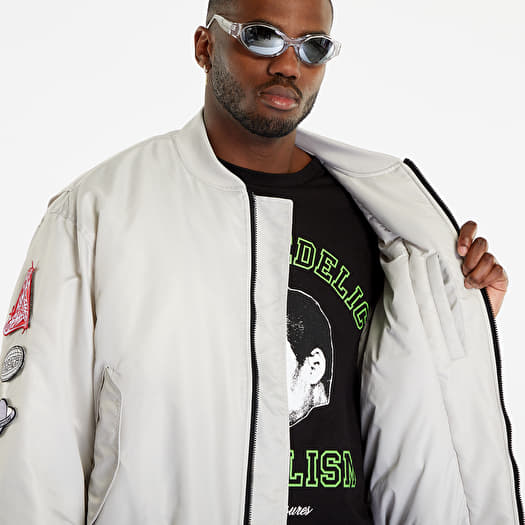 Patched bomber jacket mens hot sale
