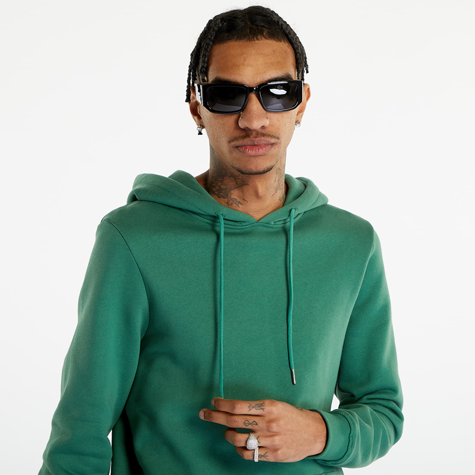 Mikiny Urban Classics Organic Basic Hoody Leaf