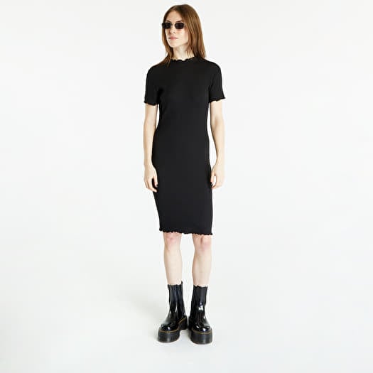 Kleid Urban Classics Ladies Rib Tee Dress Black