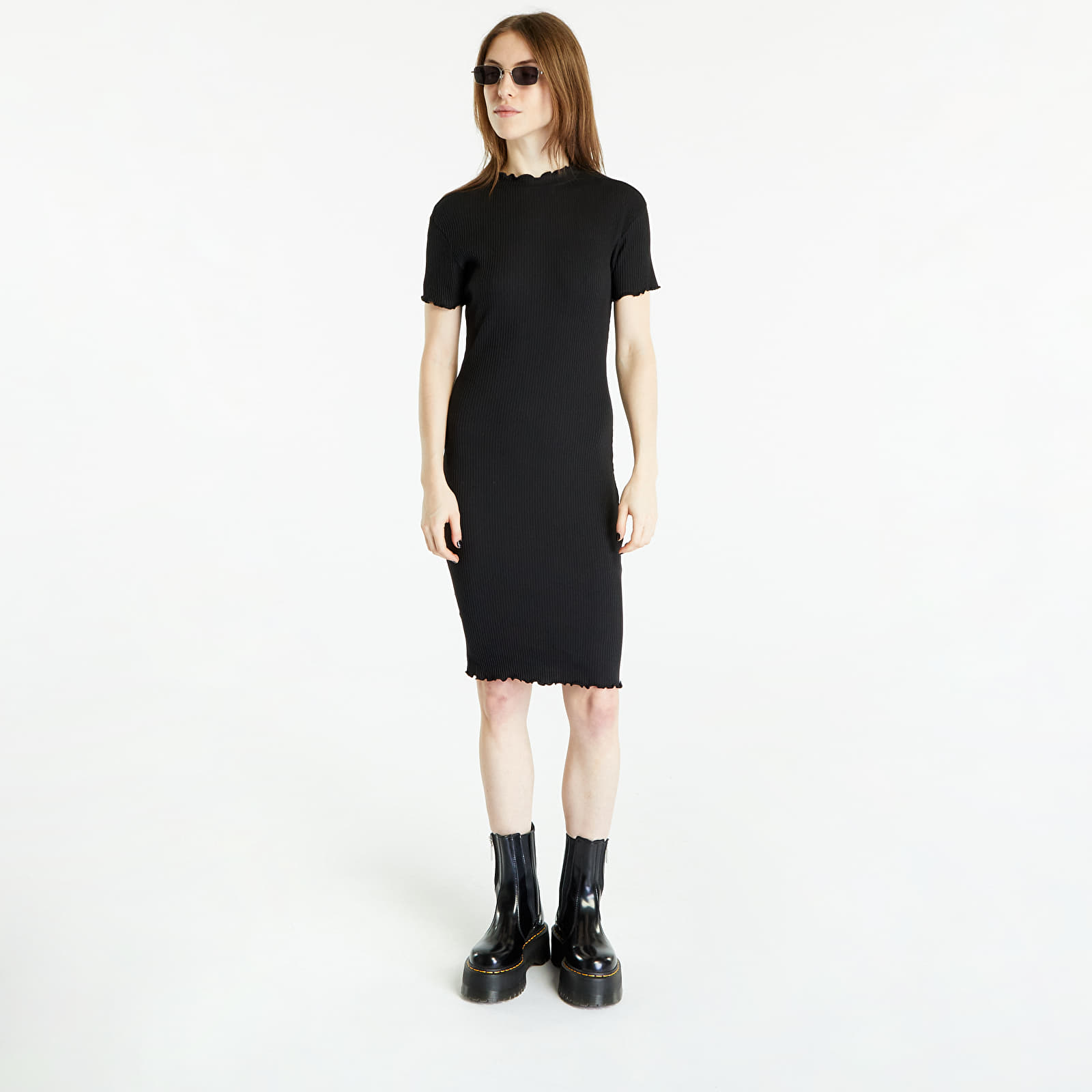 Vestido Urban Classics Ladies Rib Tee Dress Black