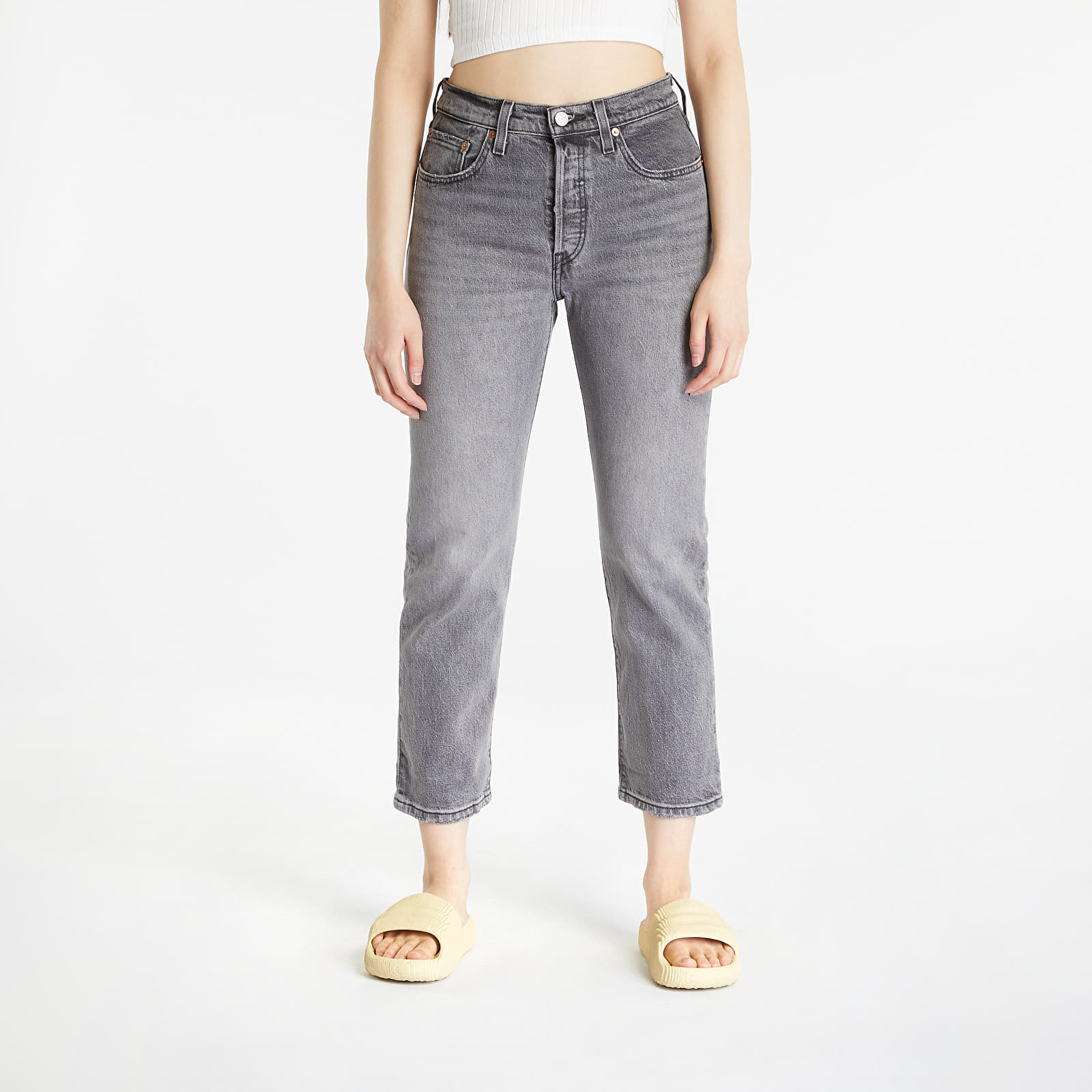 Džíny Levi's ® 501® Crop Jeans Gray Worn In