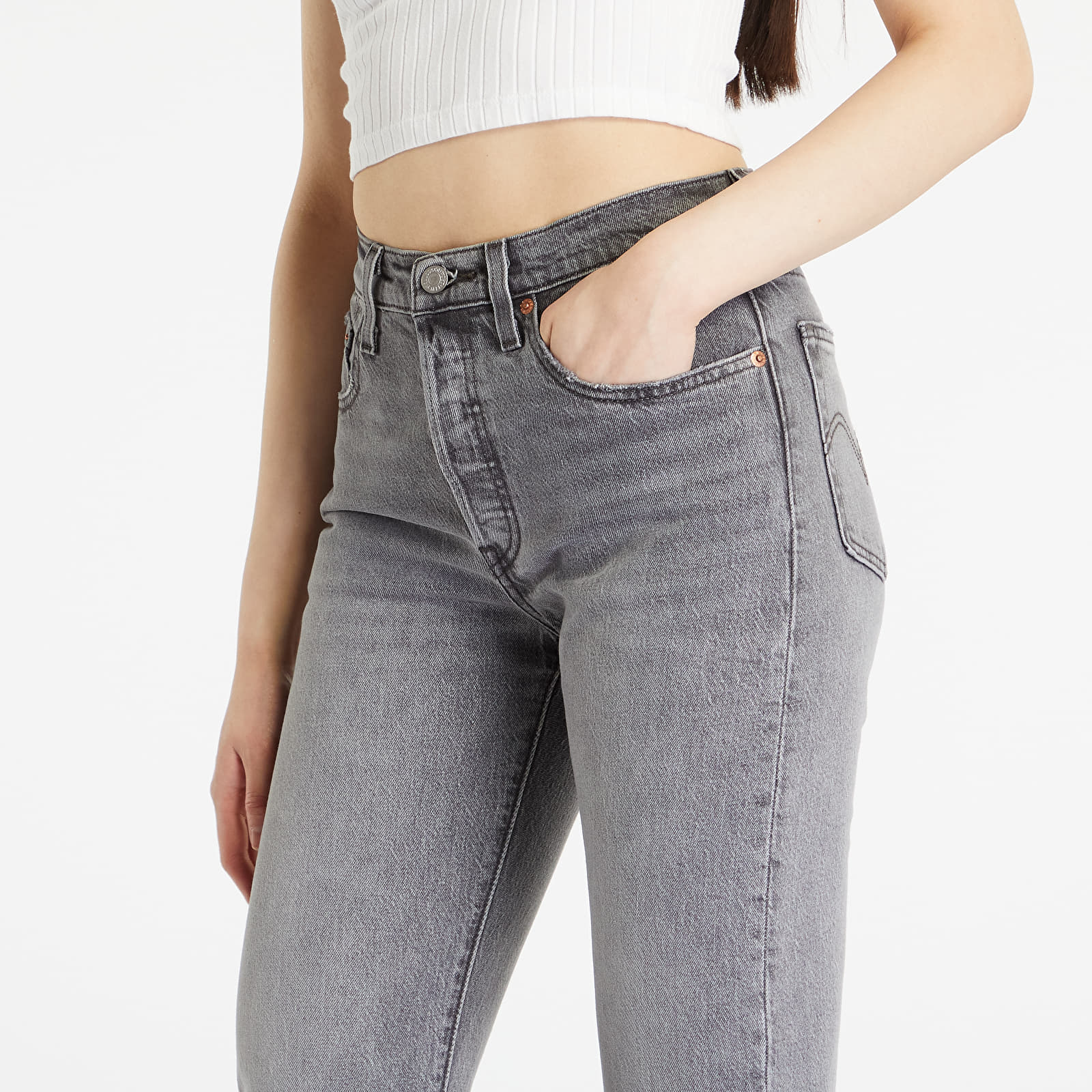 Džíny Levi's ® 501® Crop Jeans Gray Worn In