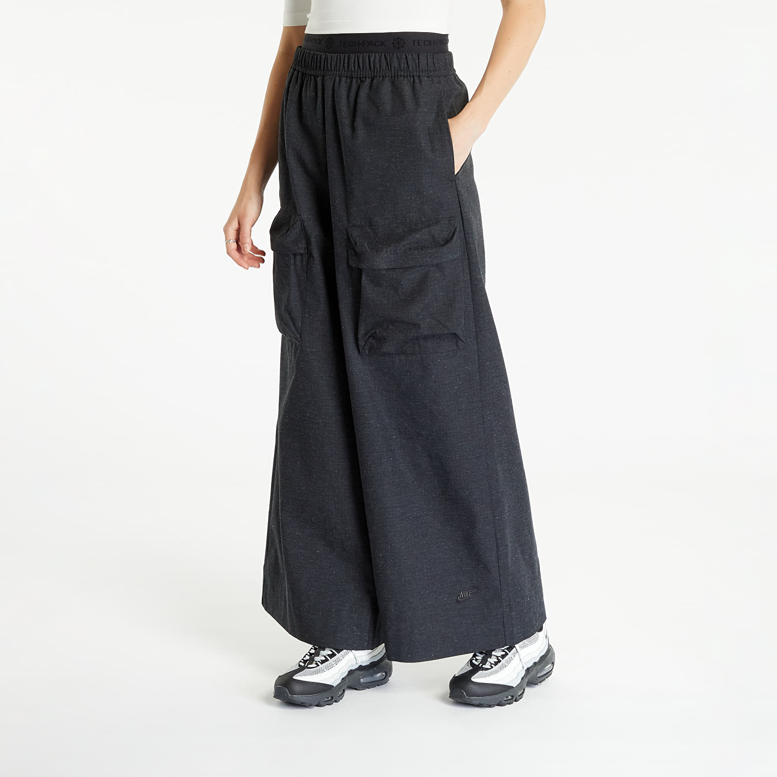 Jeans e pantaloni Nike Sportswear Women's Ripstop Pants Black Heather/ Black
