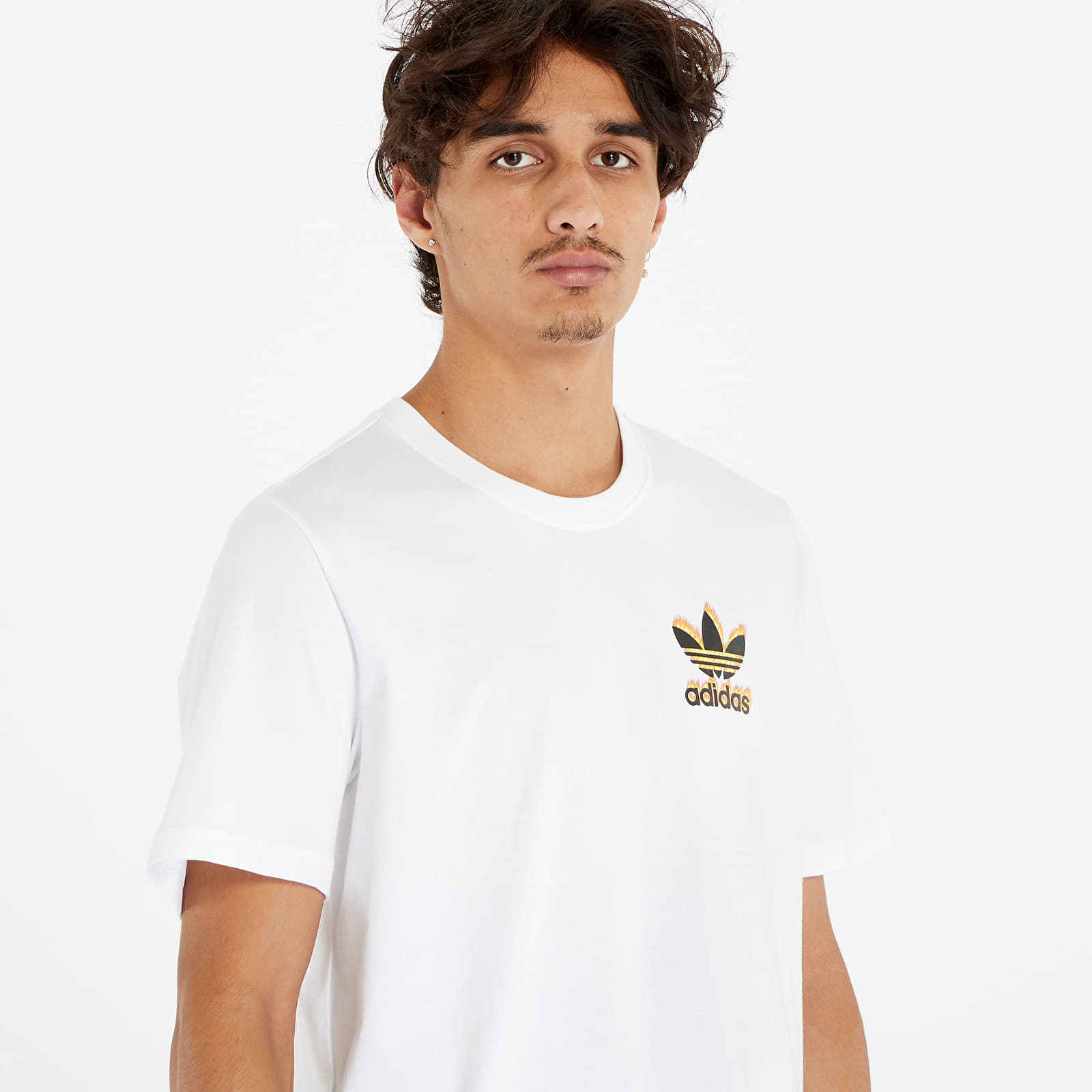 T-shirts adidas Originals Graphics Fire Trefoil Tee White