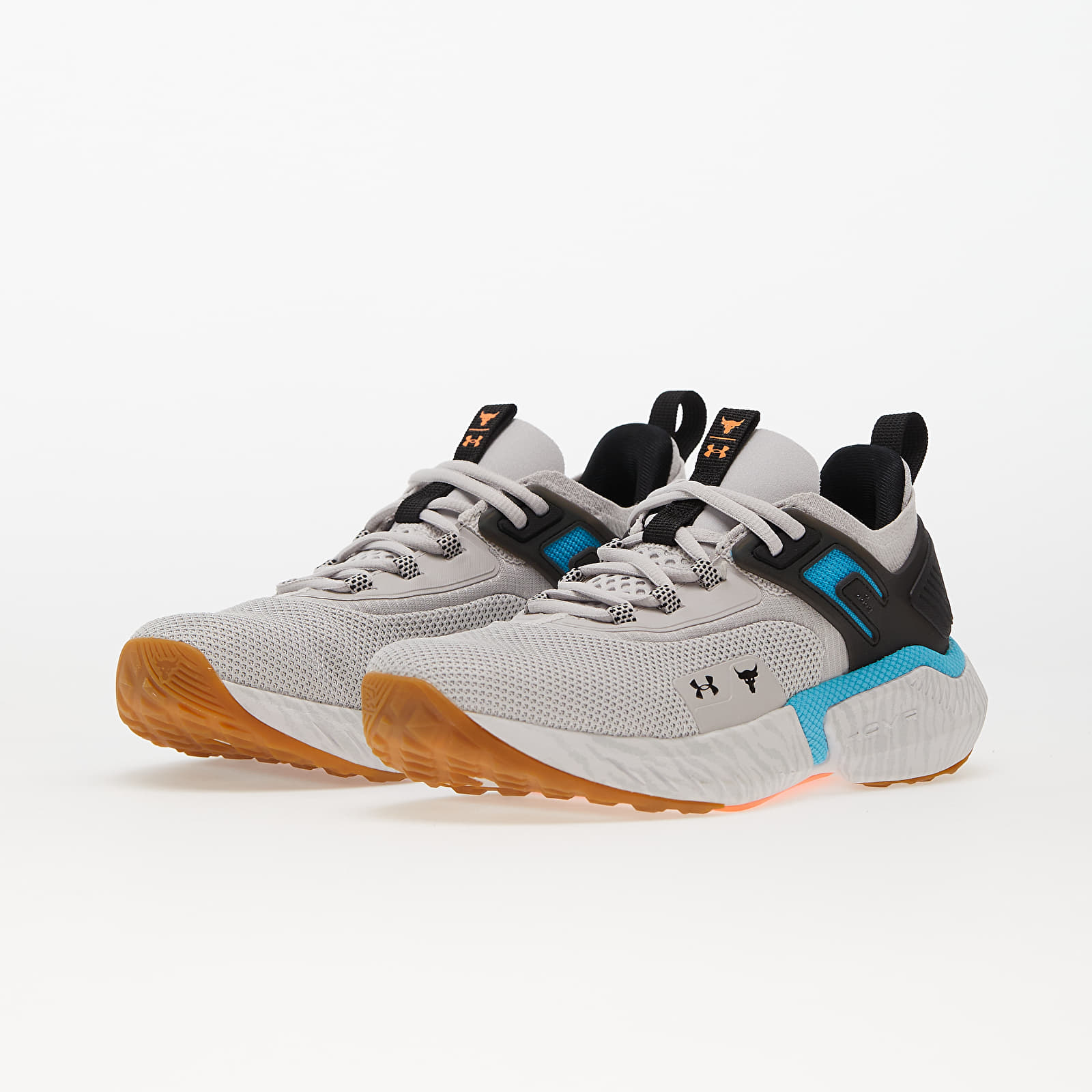 Turnschuhe und Schuhe fur Manner Under Armour Project Rock 5 Gray Matter Black Blue Surf Queens