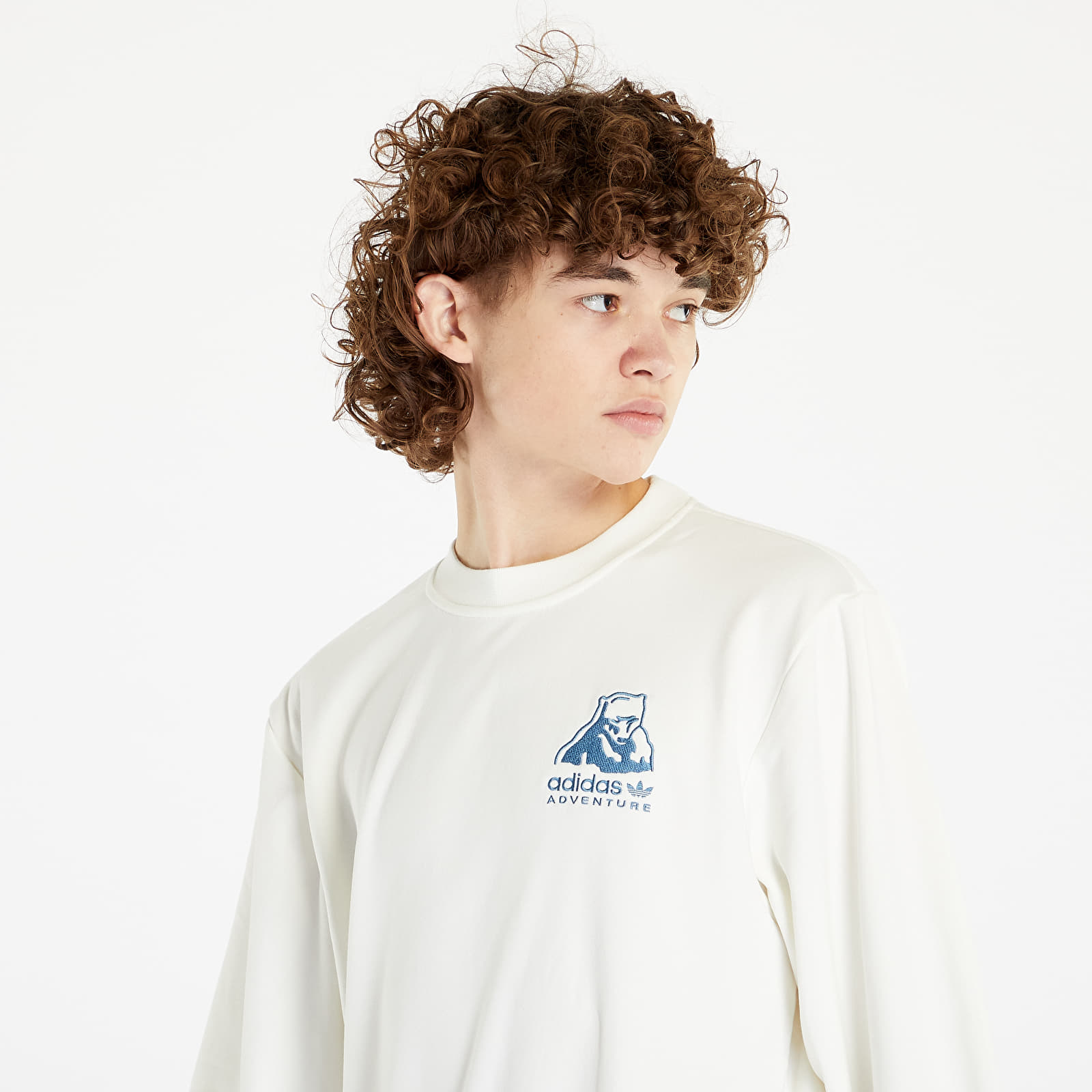 Hoodies and sweatshirts adidas Originals Adventure Winter Crewneck Off White Queens