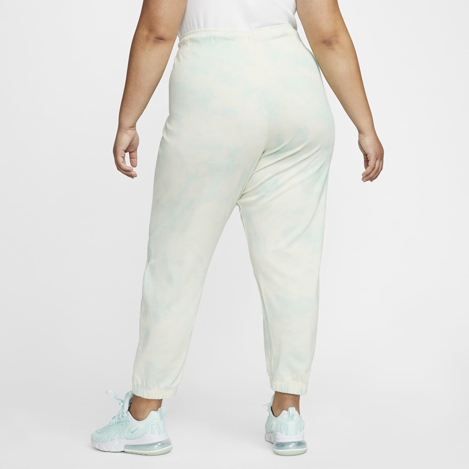 Pantaloni da ginnastica Nike Sportswear Cloud-Dye Jersey Medium-Rise Joggers Plus Size Mint Foam/ White 1X