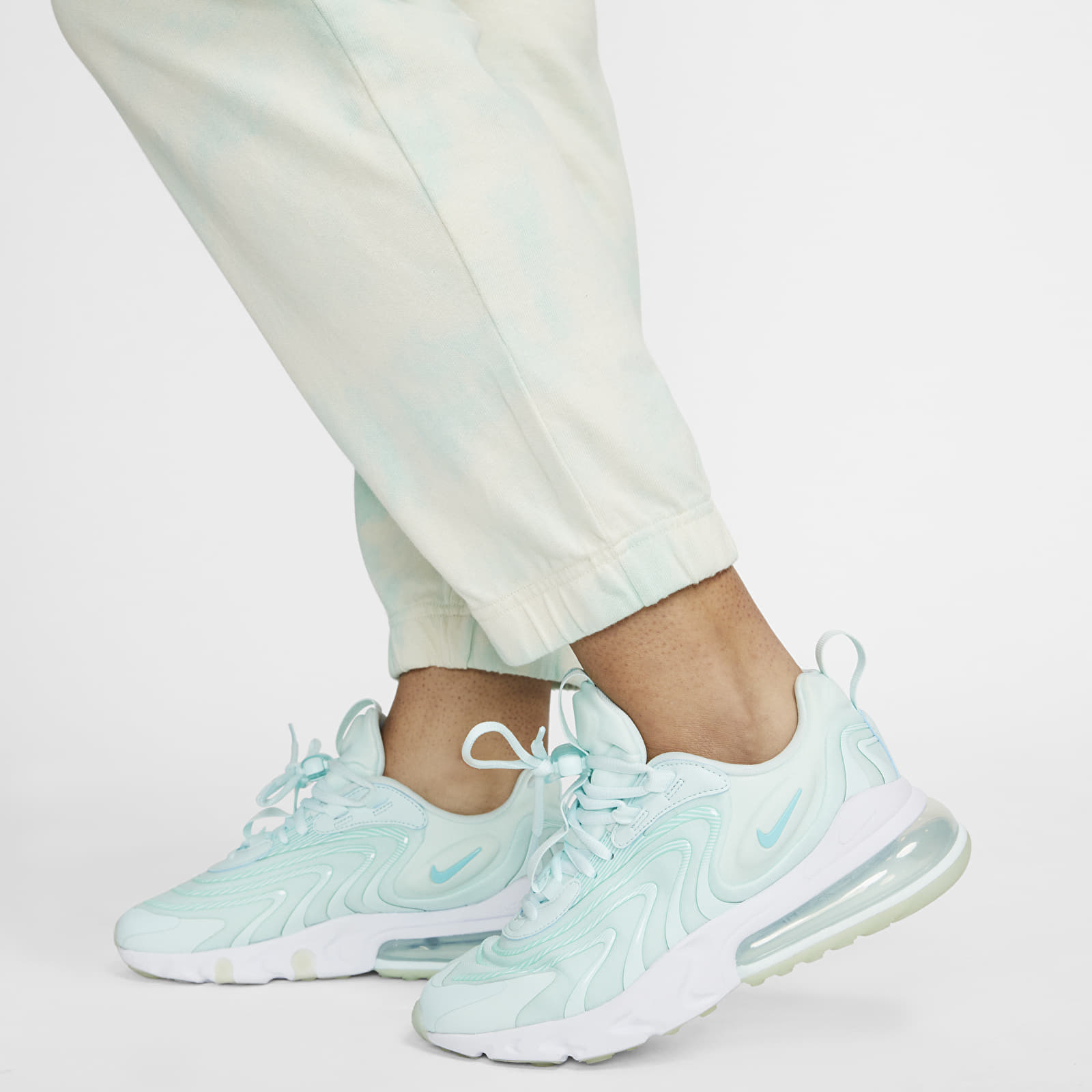Jogginghosen Nike Sportswear Cloud-Dye Jersey Medium-Rise Joggers Plus Size Mint Foam/ White