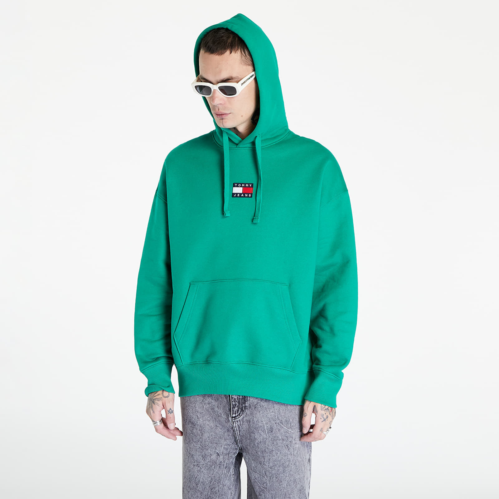 Sweatshirts und Pullover Tommy Jeans Tommy Badge Hoodie Green