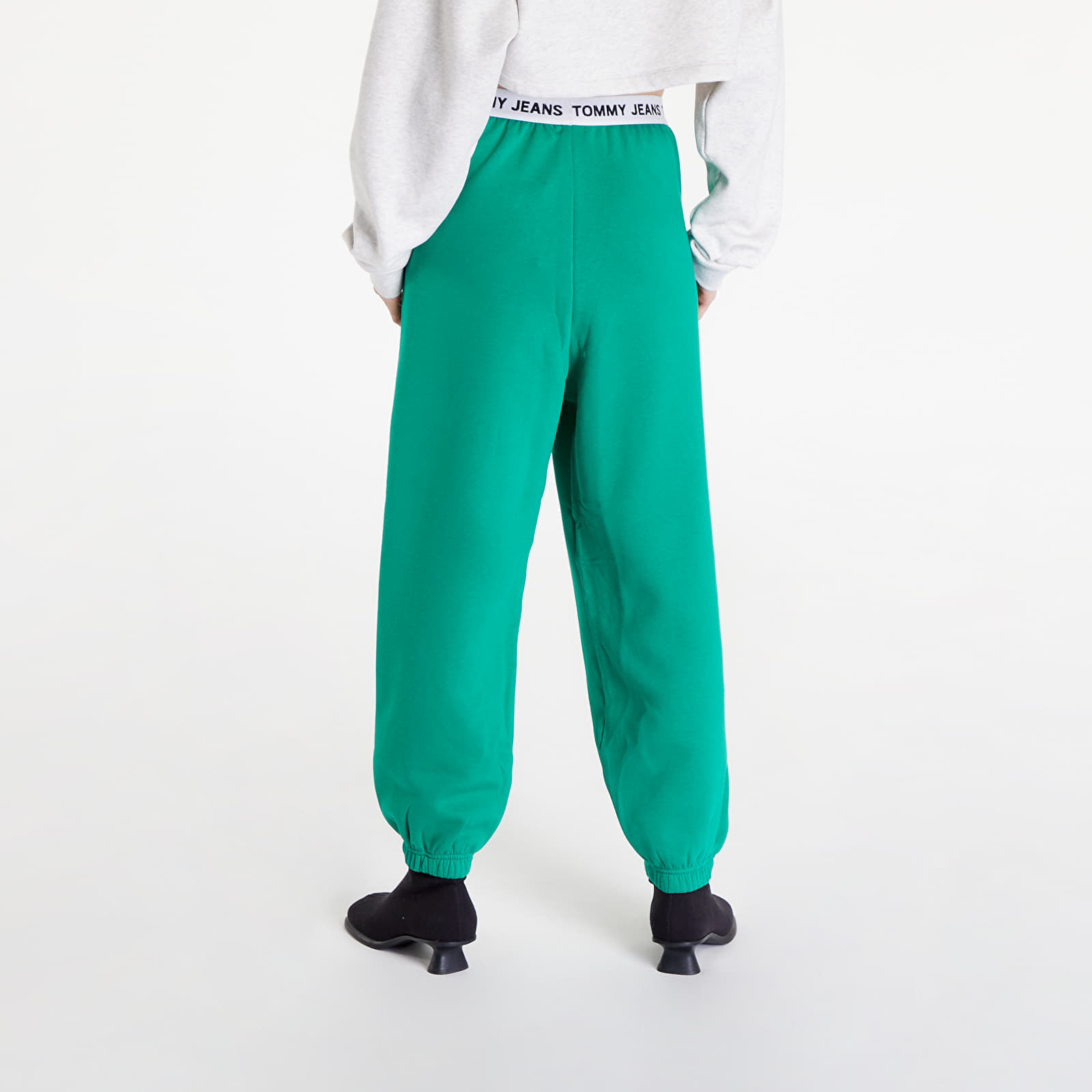 Tepláky TOMMY JEANS Logo Waistband Sweatpant Green Malachite