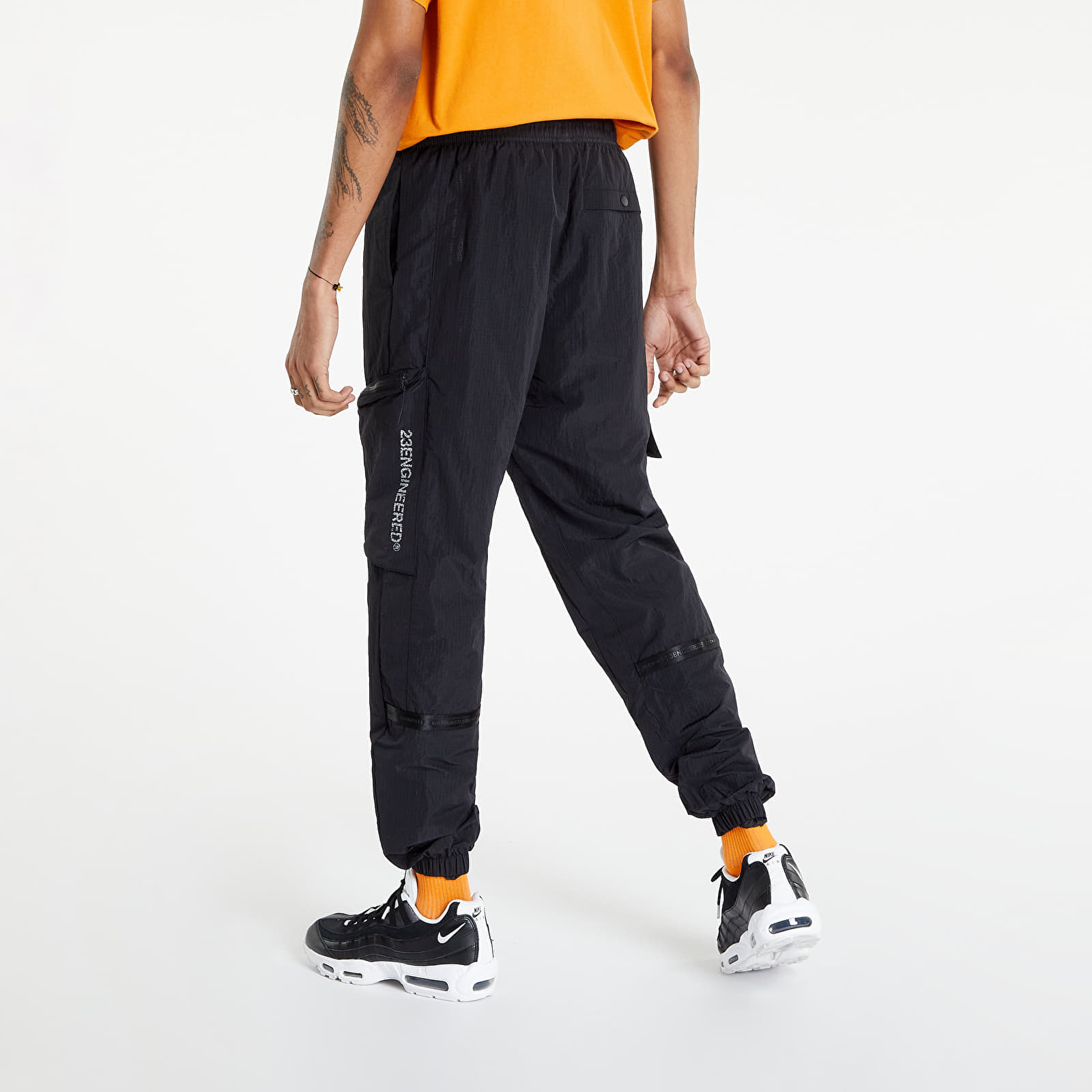 Black jordan track pants on sale