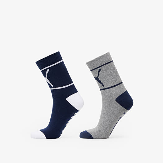 Socken Puma 2 Short Grey Blue Crew Queens Socks Melange/ | Middle Pairs