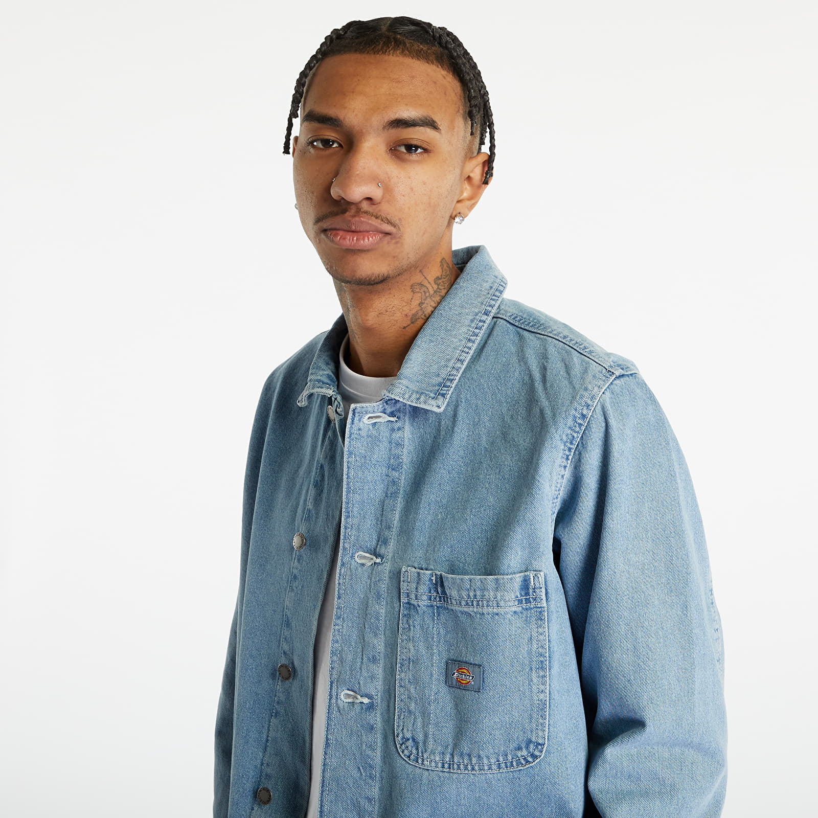 Jassen Dickies Denim Chore Coat Light Wash