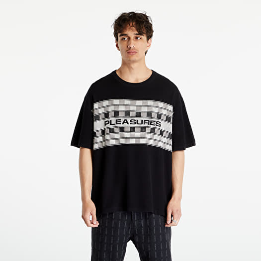 Pulover PLEASURES Check Knit Shirt Black