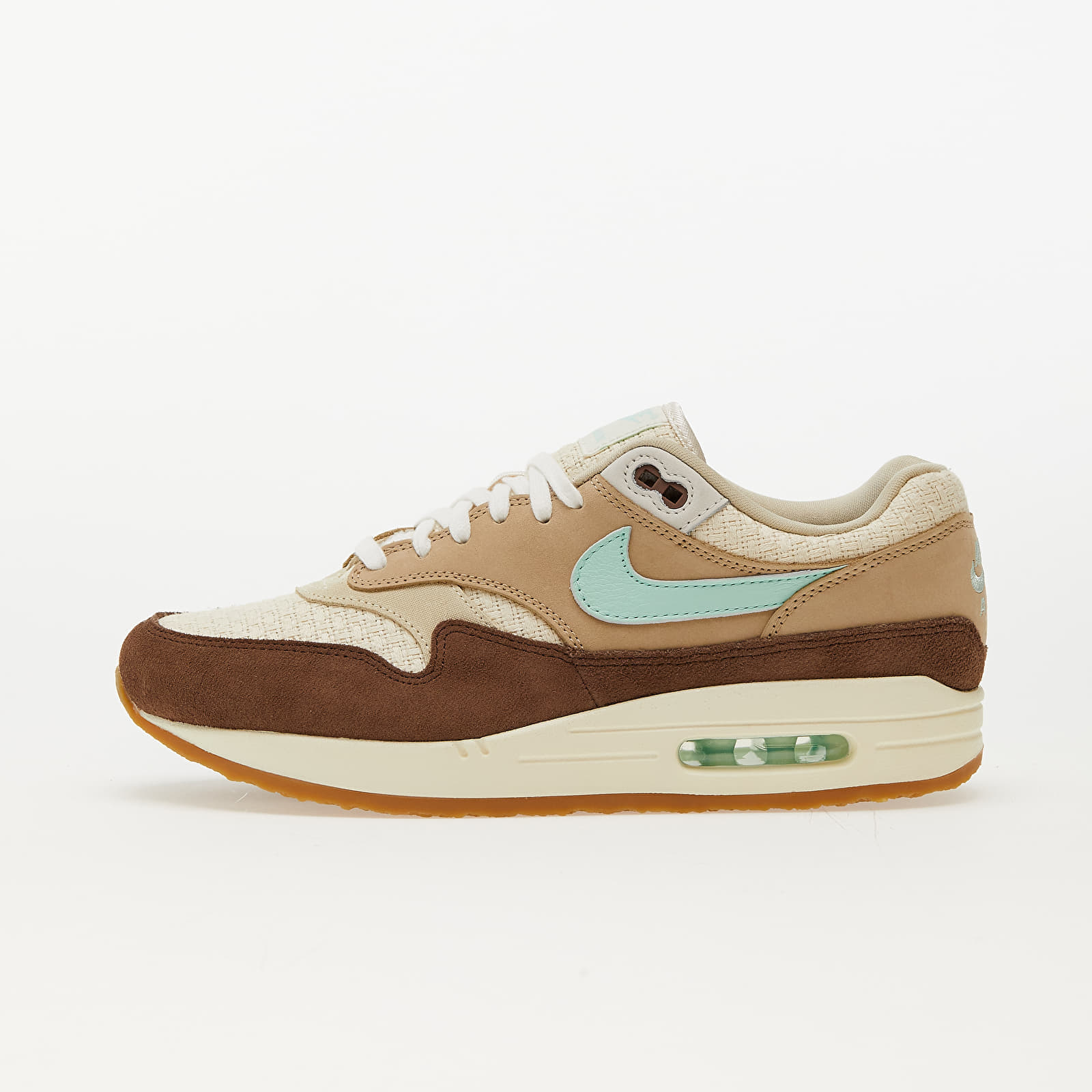 Turnschuhe und Schuhe fur Manner Nike Air Max 1 Premium Medium Brown Mint Foam Mushroom Muslin Queens