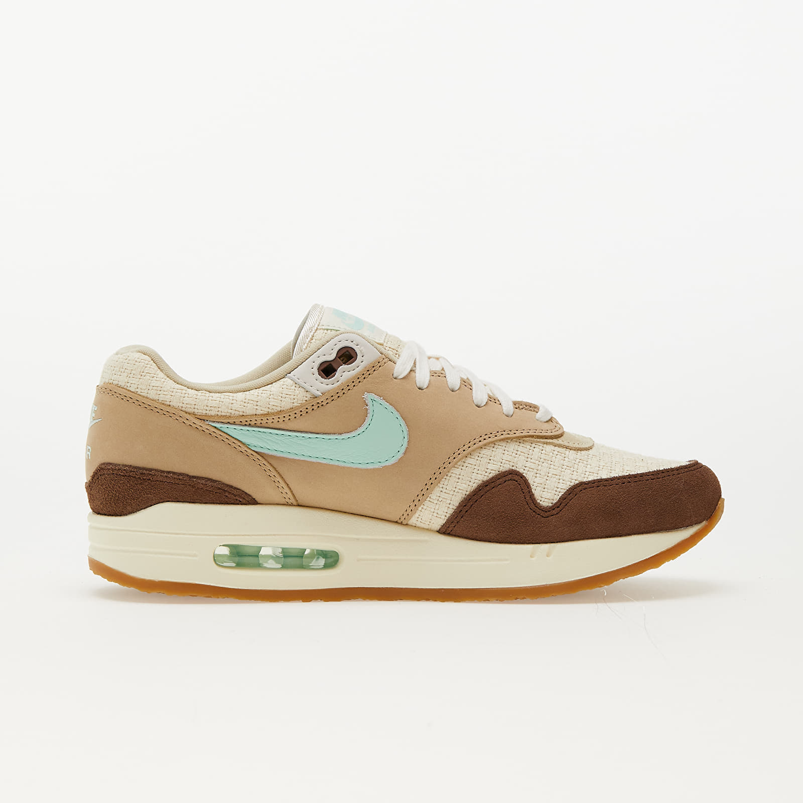 Turnschuhe und Schuhe fur Manner Nike Air Max 1 Premium Medium Brown Mint Foam Mushroom Muslin Queens