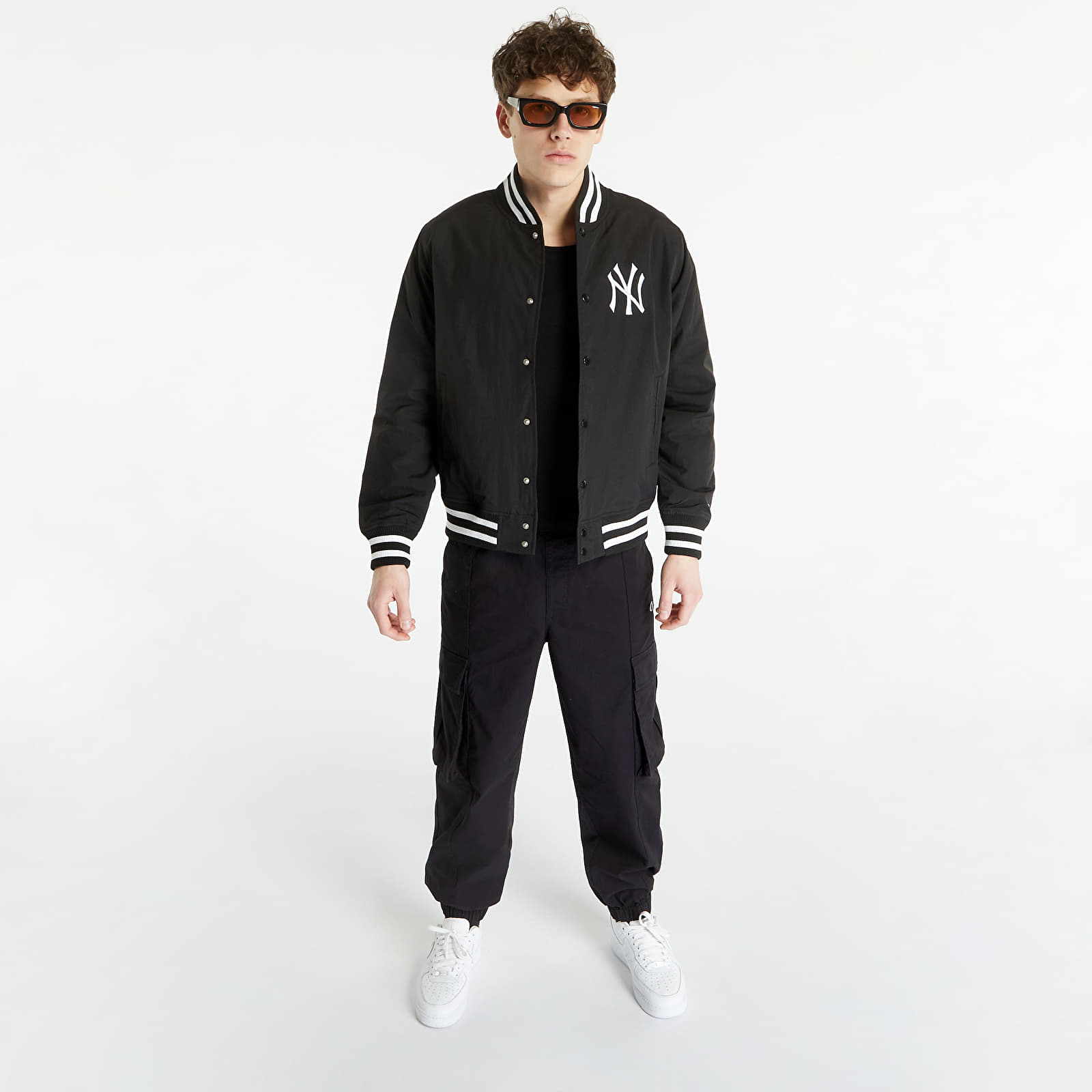 Kurtki New Era New York Yankees MLB Team Logo Bomber Jacket Black