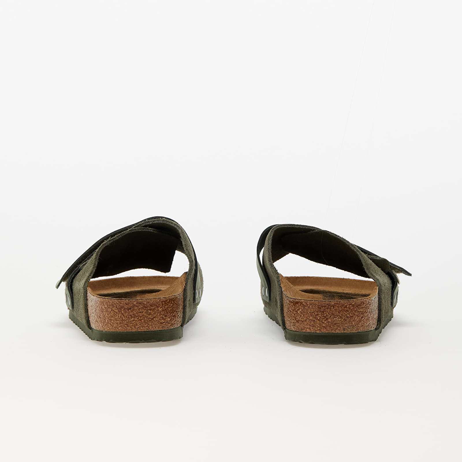 Joggesko og sko for menn Birkenstock Kyoto Velvet Leather Nubuck Thyme