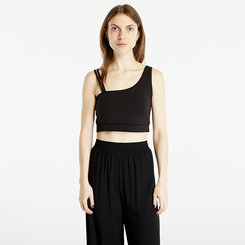 Podprsenka Urban Classics Ladies Recycled Asymmetrical Bra Black