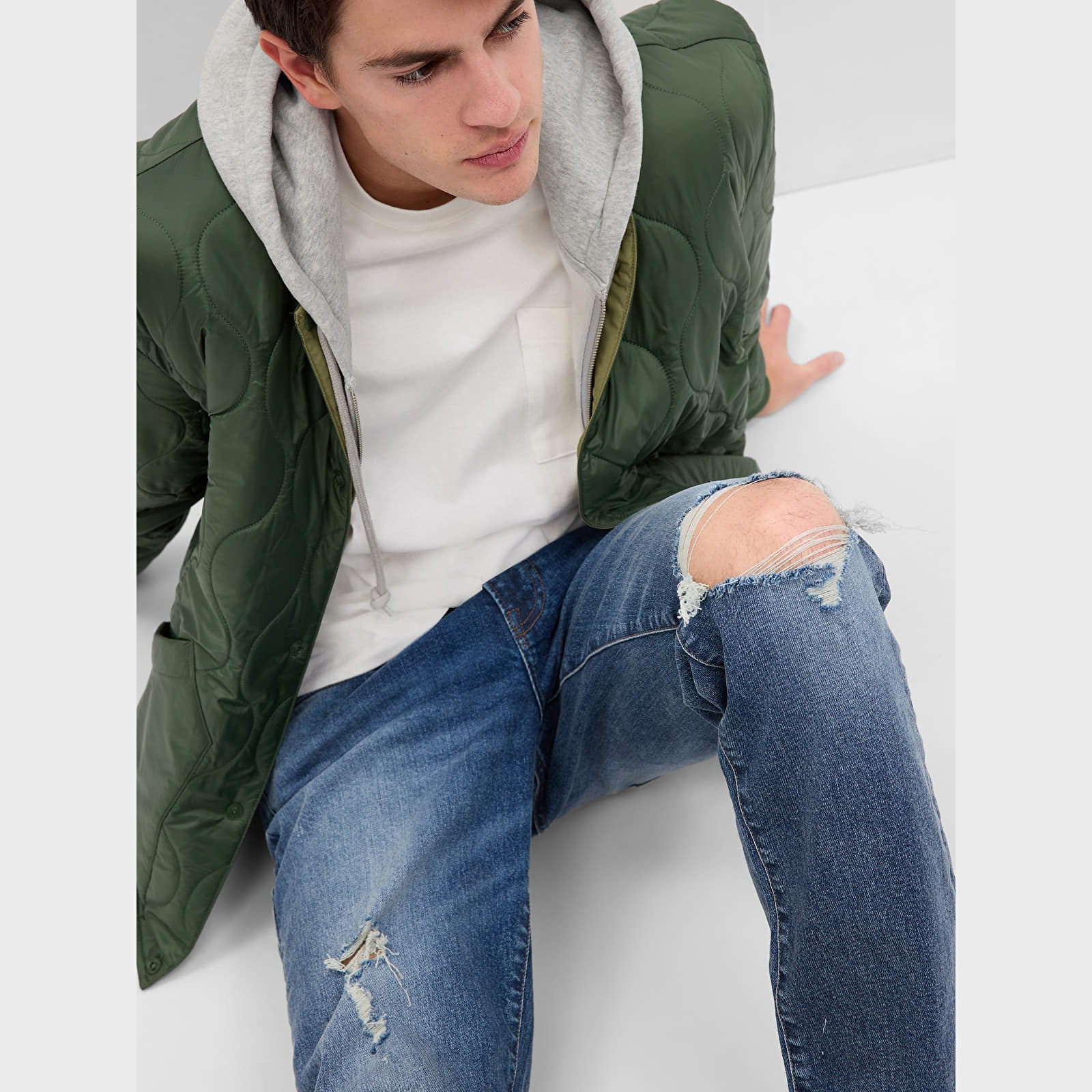 Jeans GAP Slim Str Med Destroy Medium Destroy