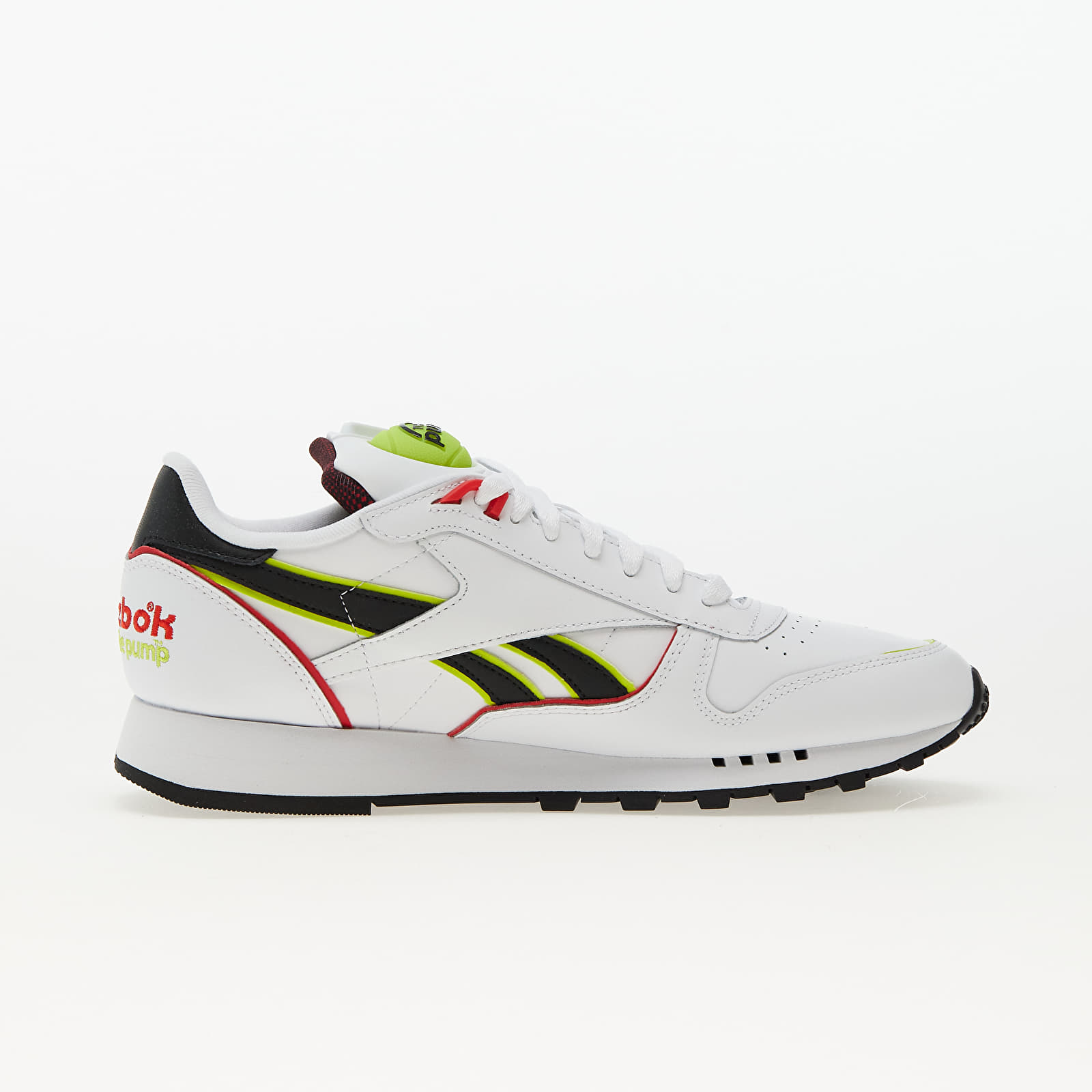 Men s sneakers and shoes Reebok Classic Leather Pump Ftw White Core Black Acid Yellow Queens