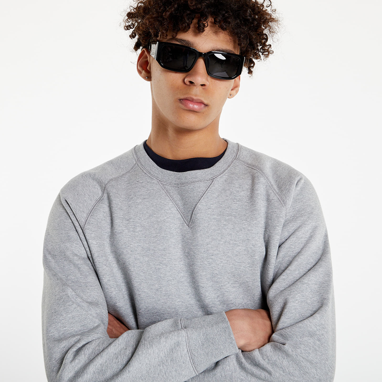 Hanorace și pulovere Carhartt WIP Chase Sweat Grey Heather/ Gold