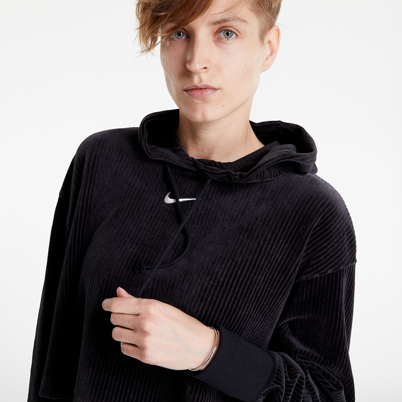 Nike women's sportswear rally cropped hoodie top