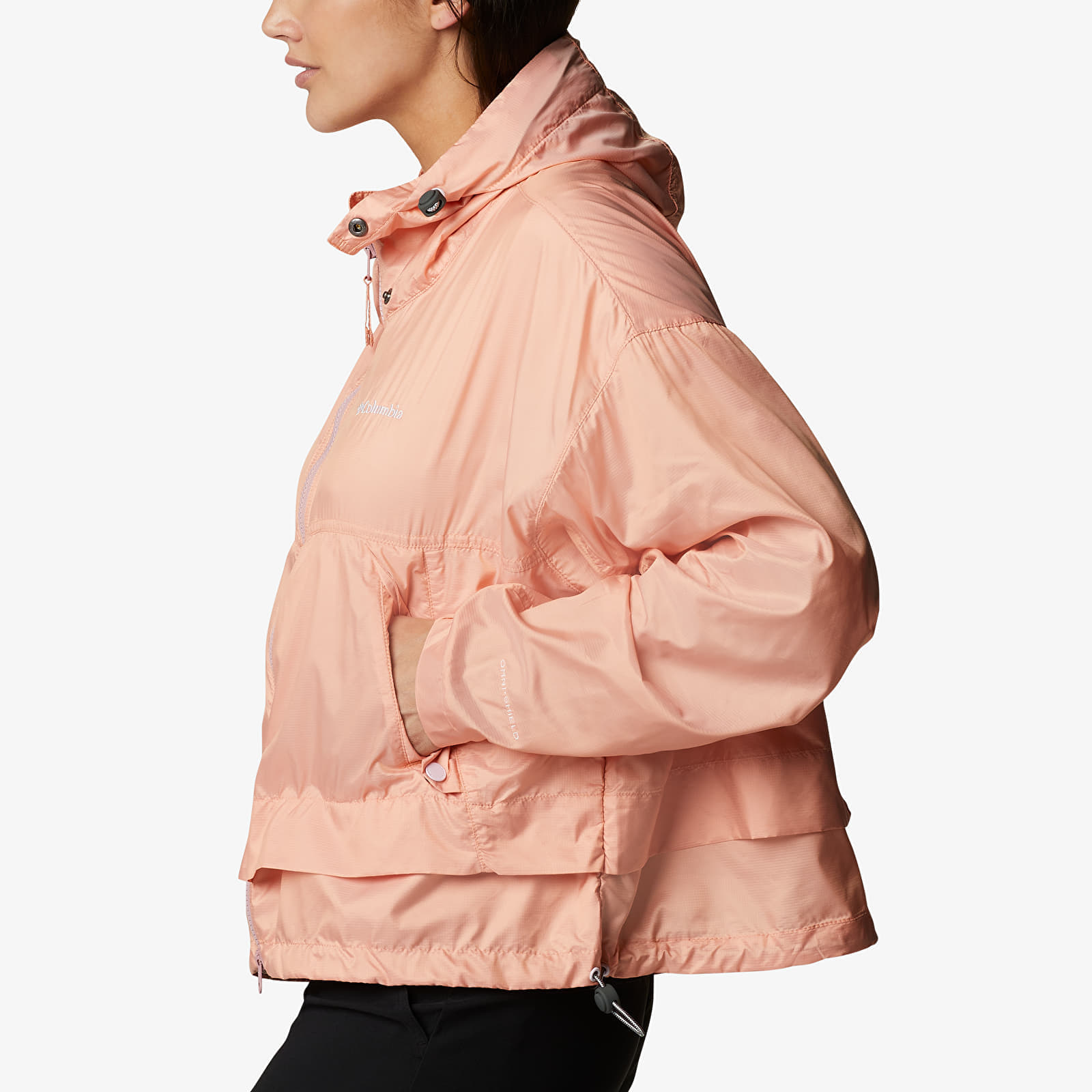 Columbia pink windbreaker on sale