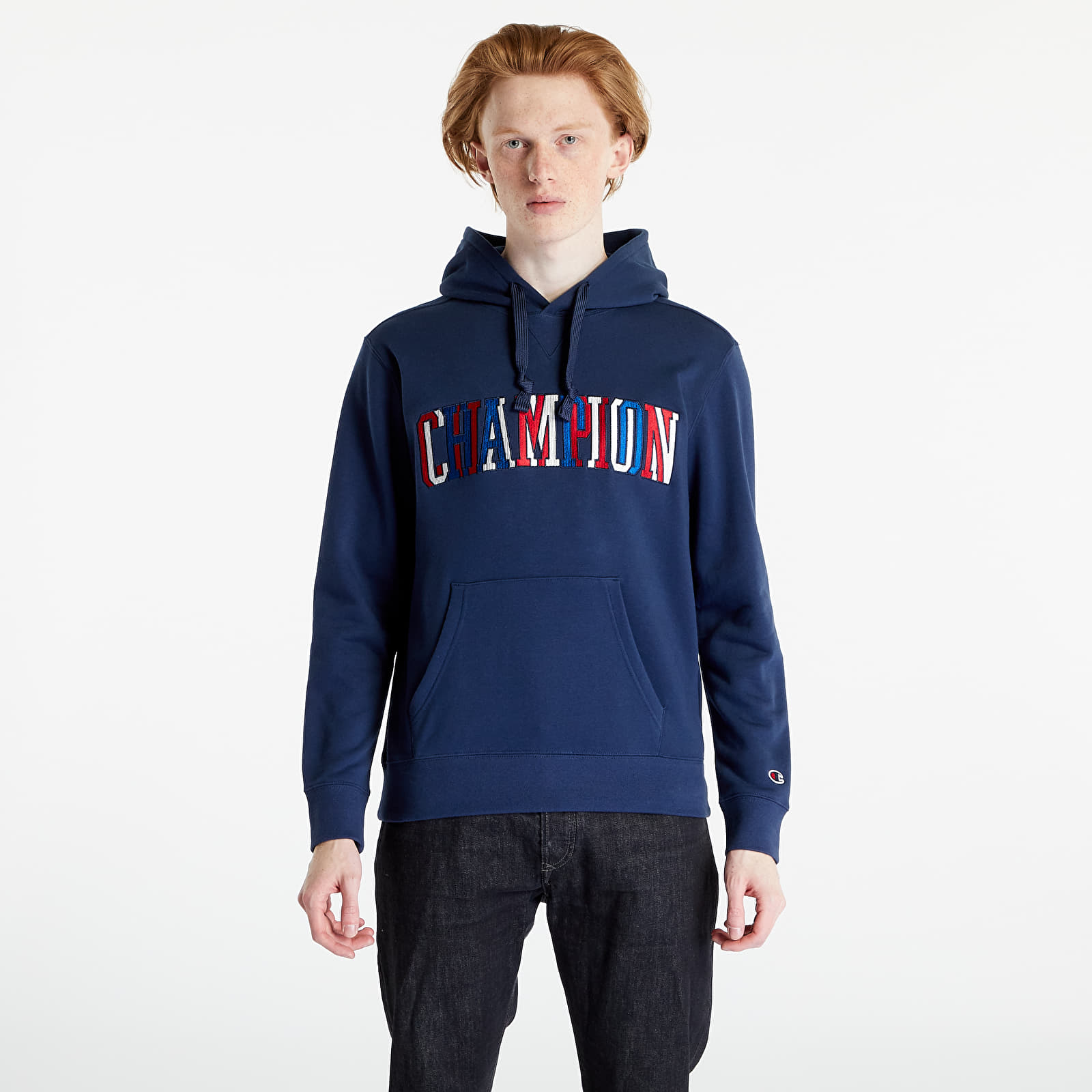 Champion sales navy sweatshirt