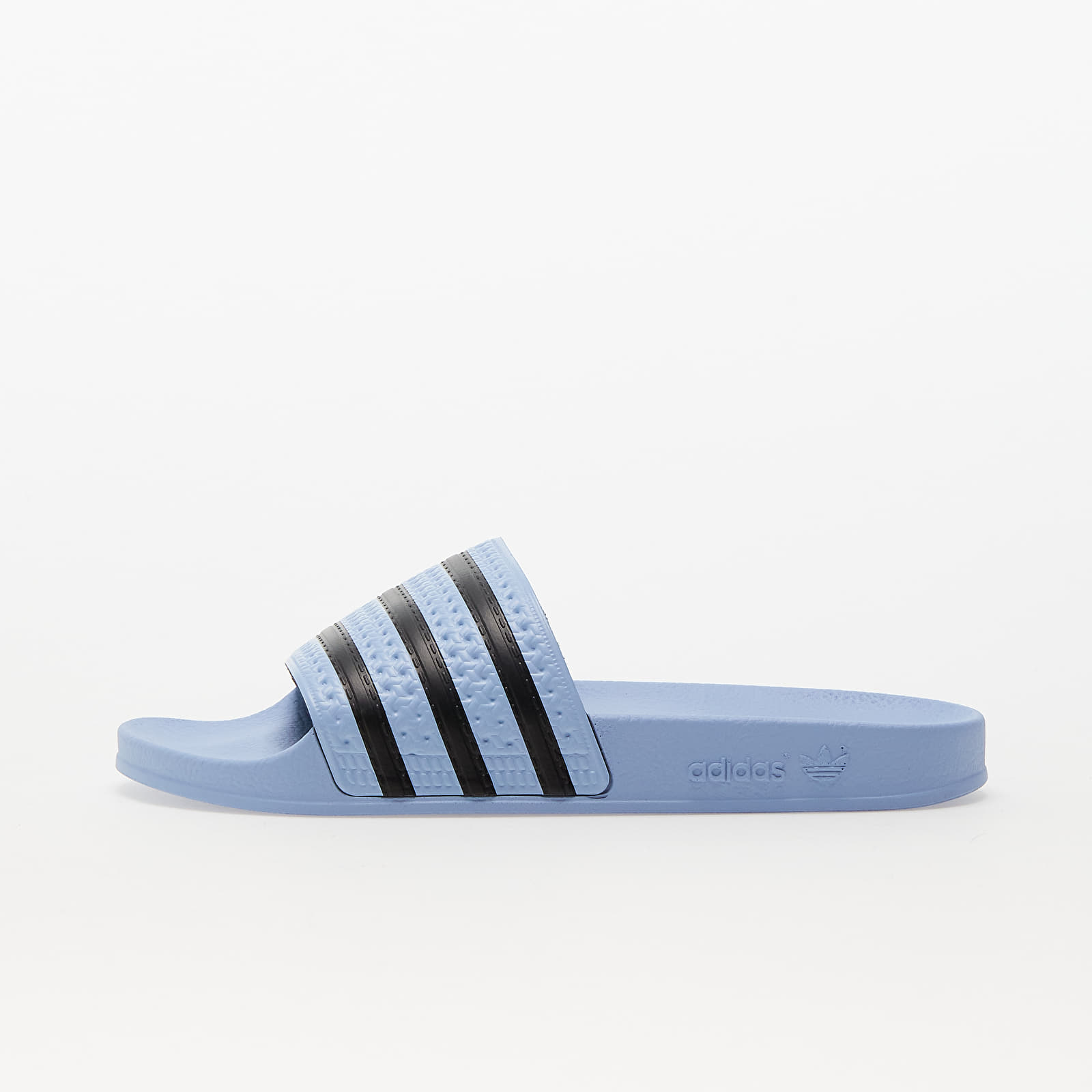 Pale blue adidas slides discount
