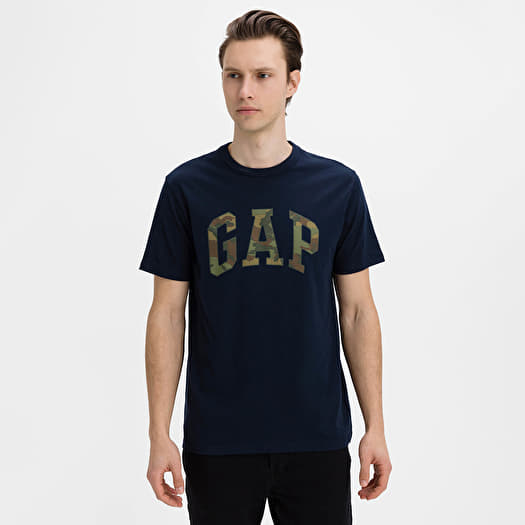 Tričko GAP V-Ss Camo Arch Logo Tee Tapestry Navy