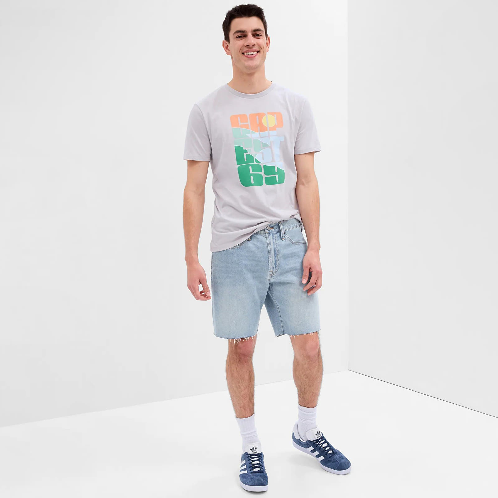 Shorts GAP V-Straight Denim Short Coles Creek Light Wash